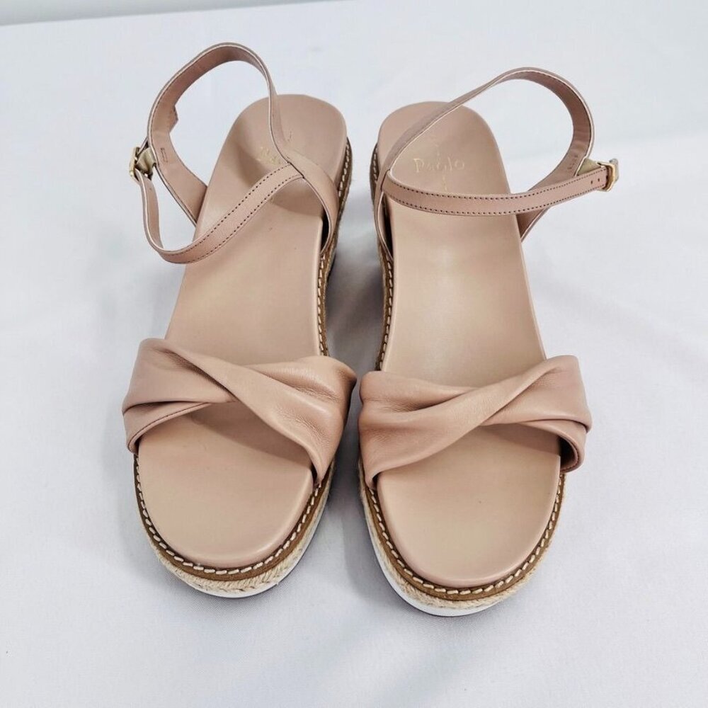 Linea Paolo Women's Verona Platform Wedge Sandal SIze 9.5 in Blush Comfort